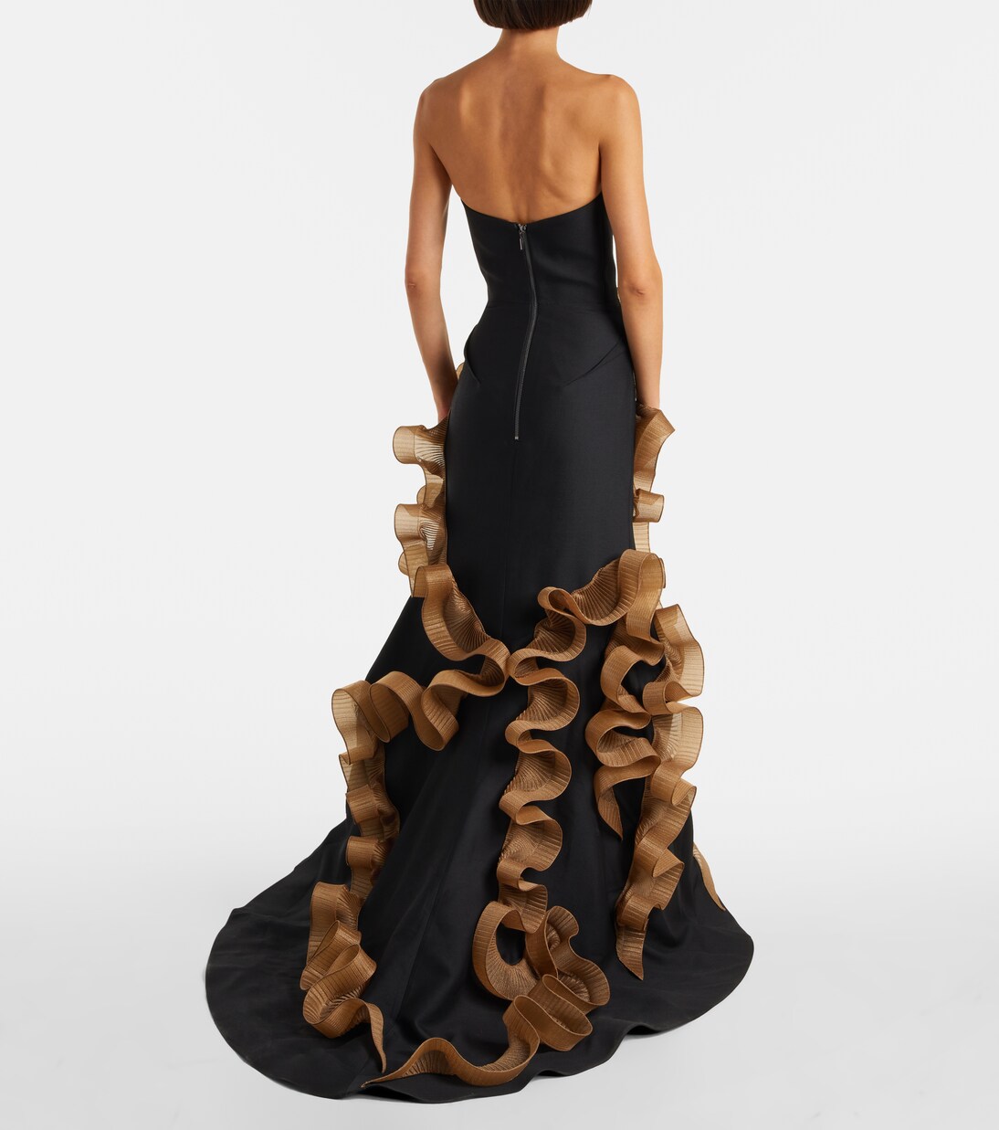 Explode ruffled wool and silk gown | Maticevski