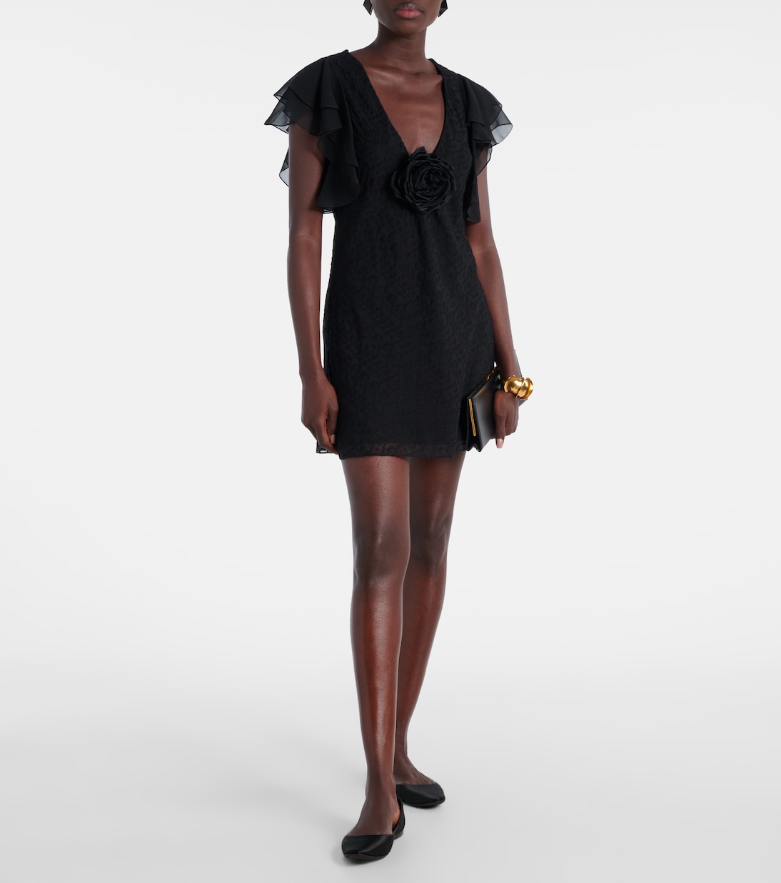 Lou satin crêpe ballet flats | Saint Laurent