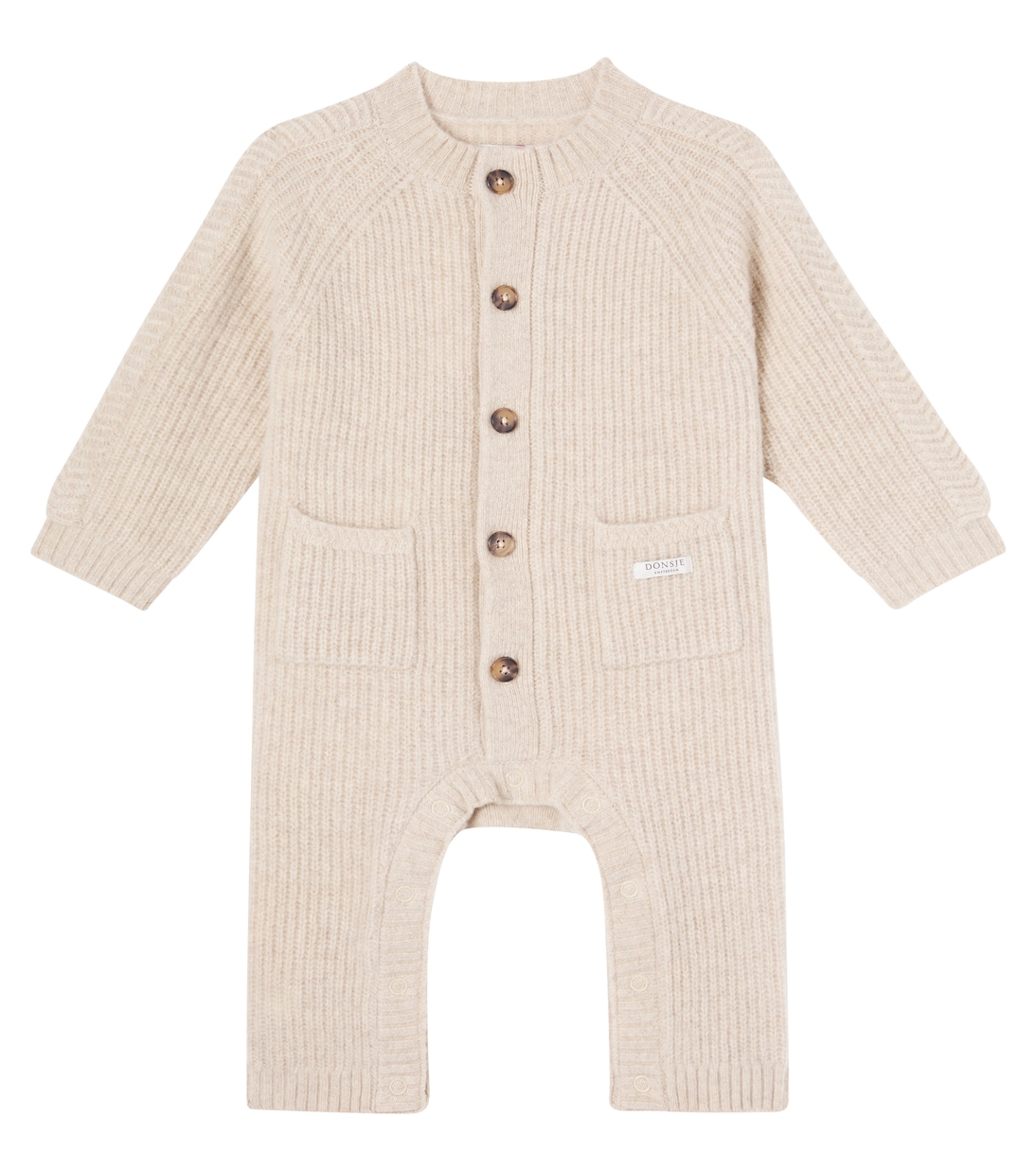 Baby Geertje ribbed-knit wool jumpsuit | Donsje
