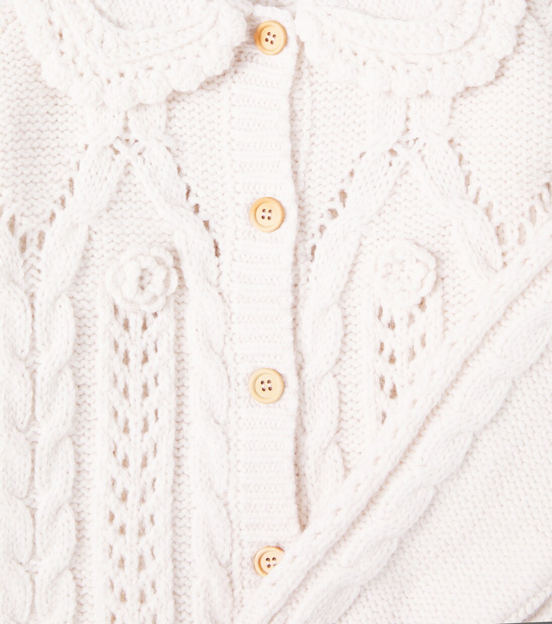 Khellana cable-knit floral cardigan | Louise Misha