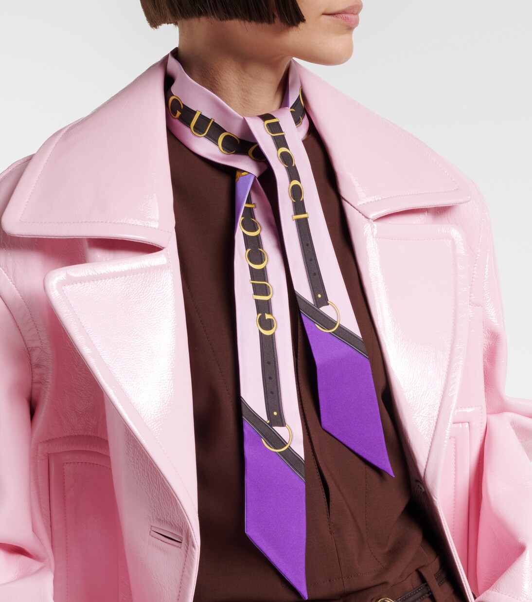 Printed silk twill scarf | Gucci