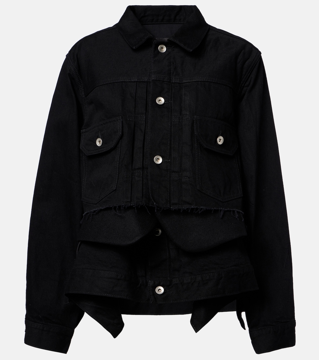 Layered denim jacket | Sacai