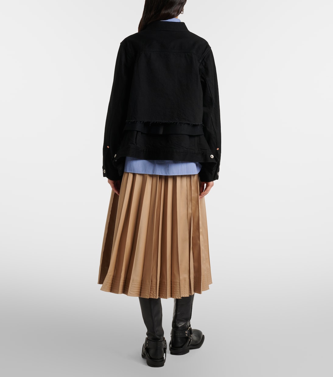 Layered denim jacket | Sacai