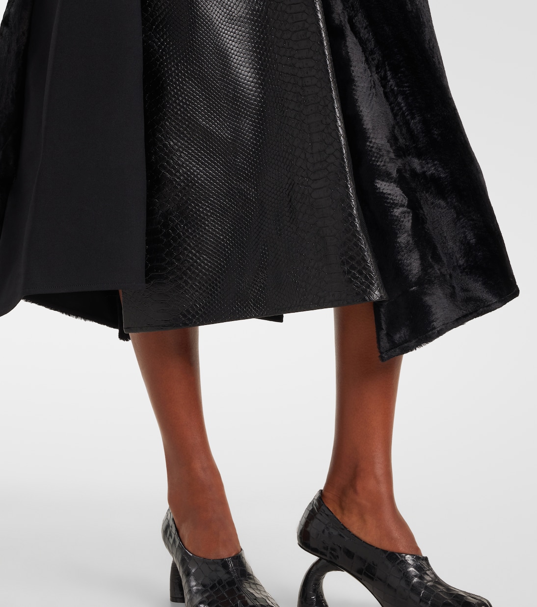 High-Rise-Maxirock aus einem Wollgemisch | Junya Watanabe