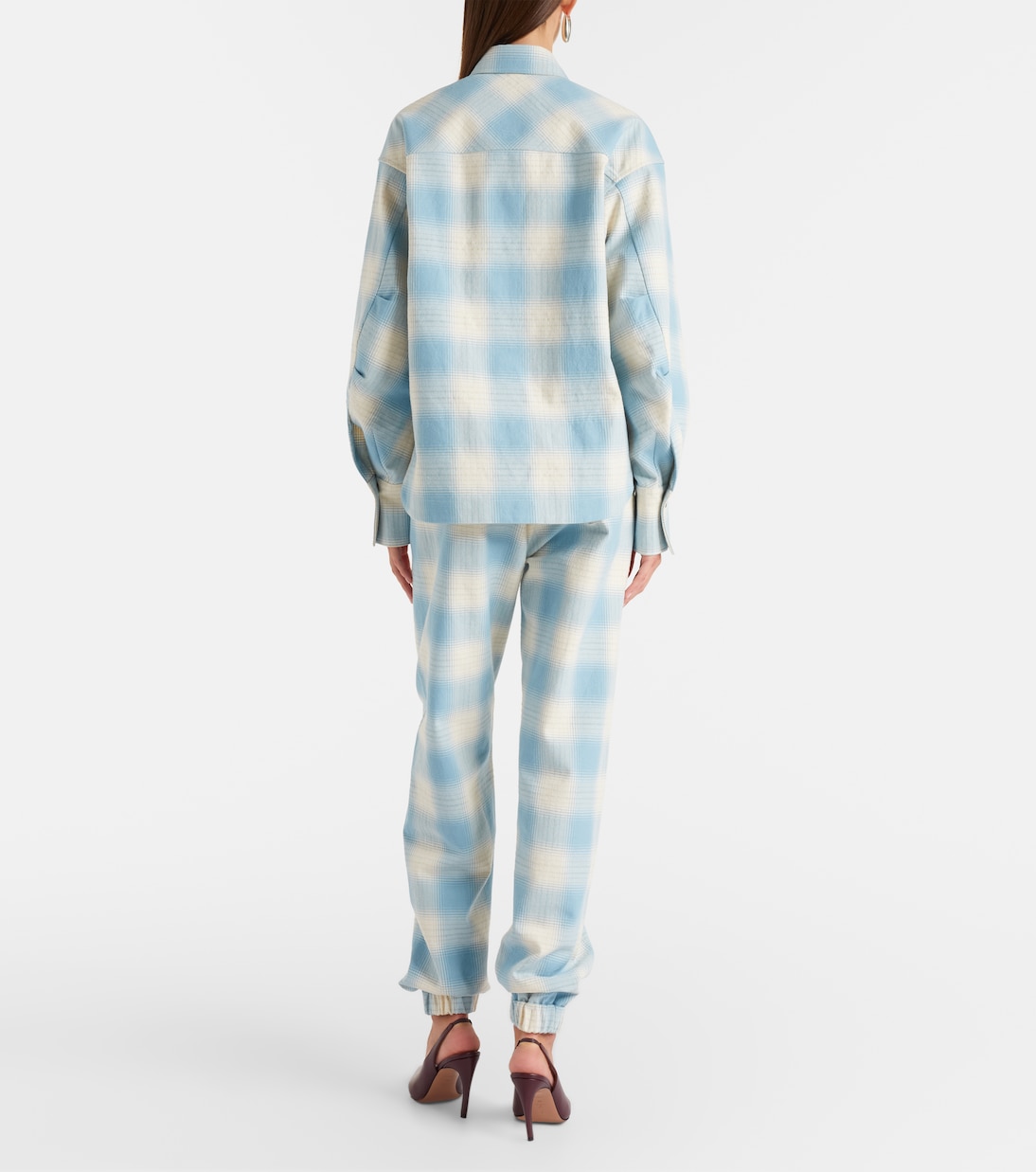 格纹棉质与羊毛锥形裤装 | The Attico