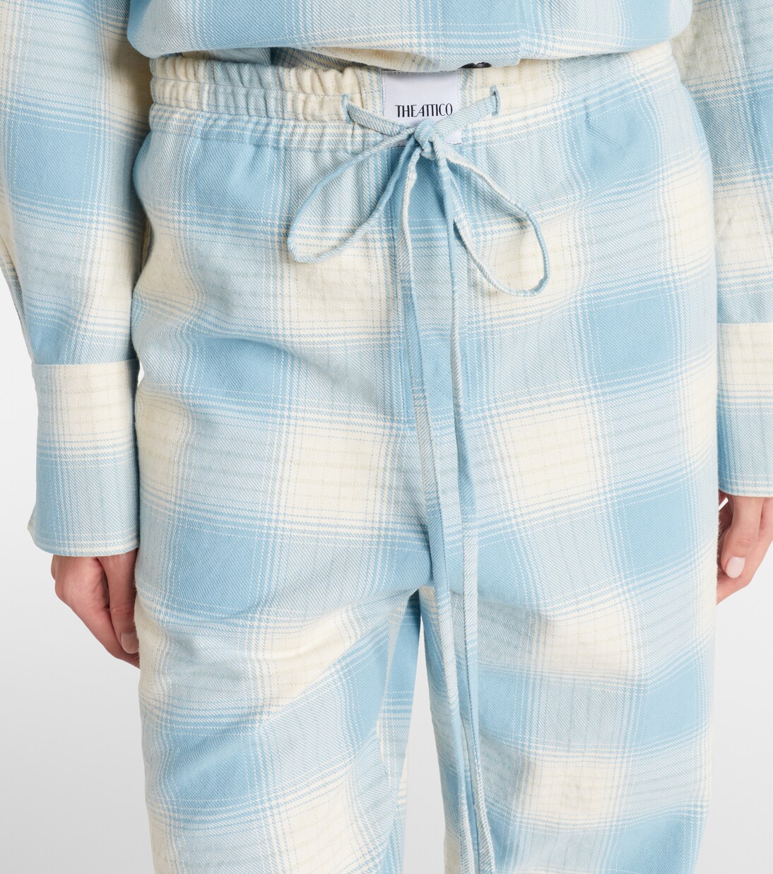 格纹棉质与羊毛锥形裤装 | The Attico