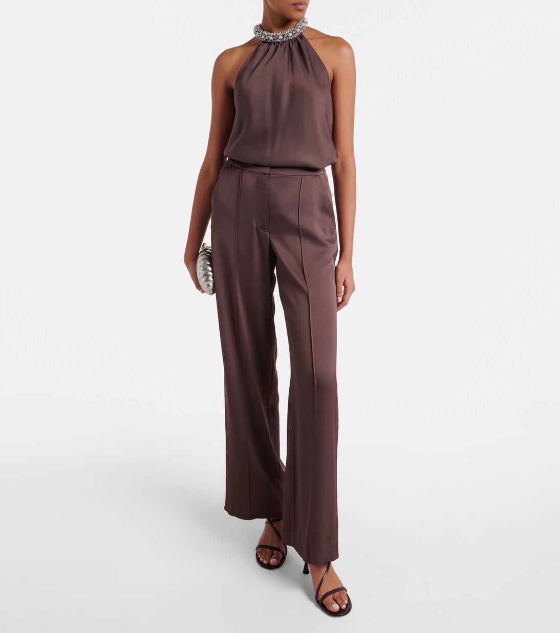 Top en satin à ornements | Simkhai