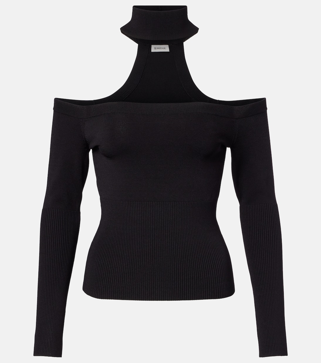 Lila ribbed-knit off-shoulder top | Simkhai