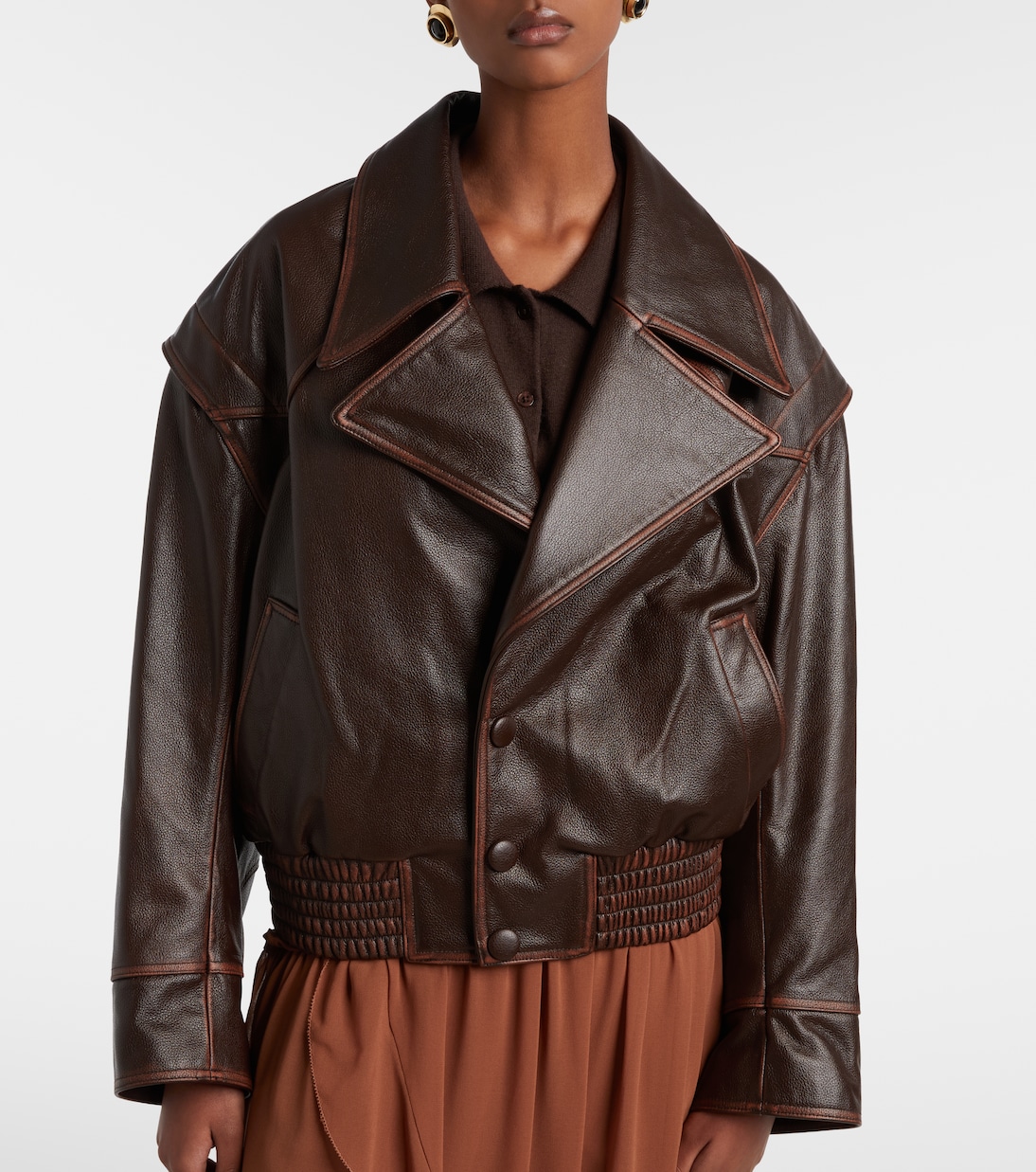 Leather biker jacket | Jacques Wei