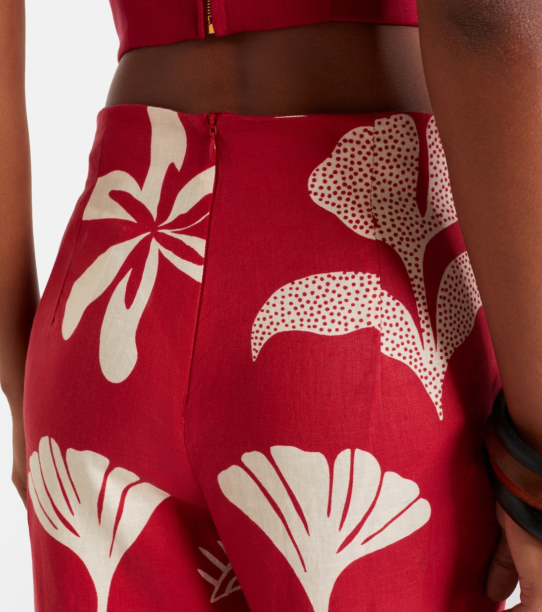 Pantalon ample Toya imprimé en lin | Cala de la Cruz