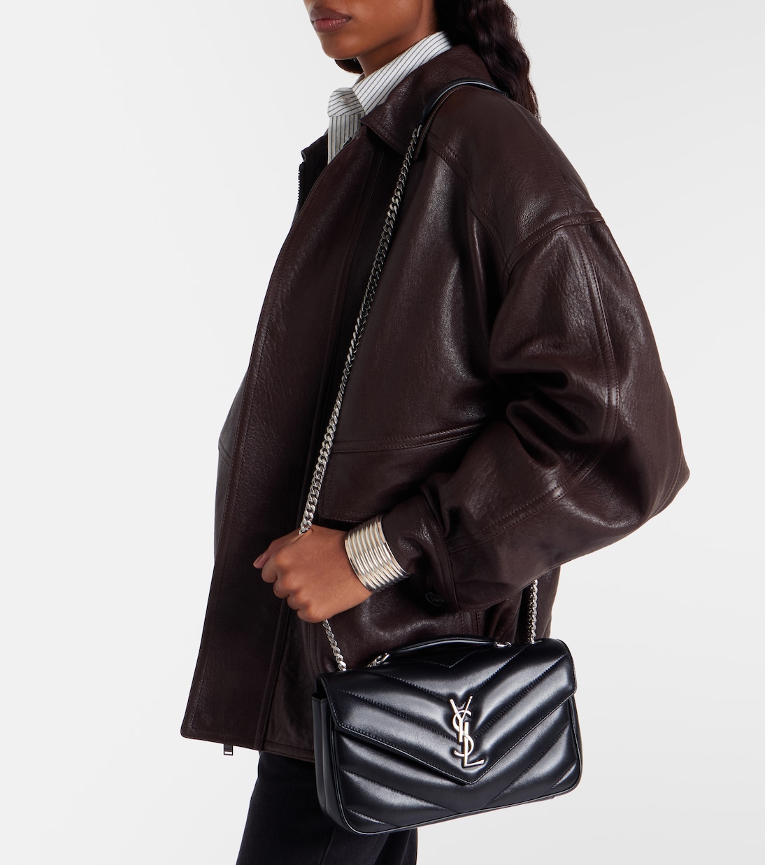 Loulou Small leather shoulder bag | Saint Laurent