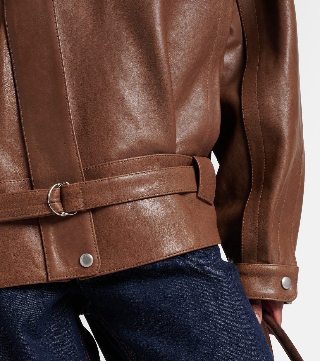 Belted oversized leather jacket | Magda Butrym