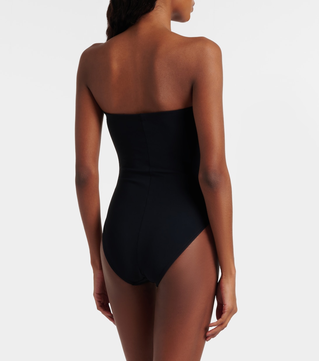 Basics ruched strapless swimsuit | Karla Colletto
