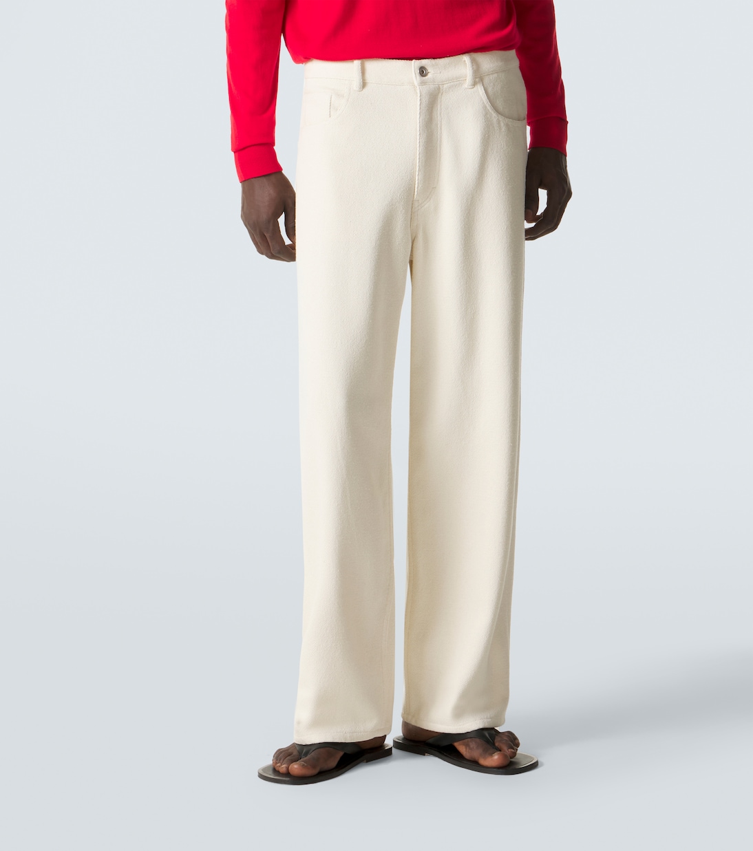 Silk denim wide-leg pants | Auralee