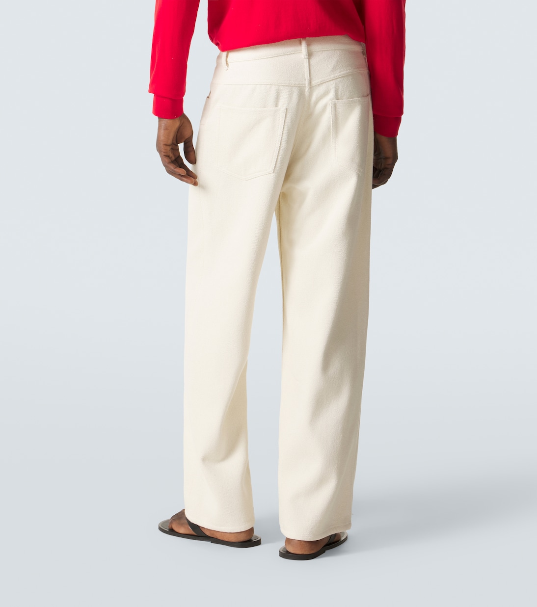 Silk denim wide-leg pants | Auralee