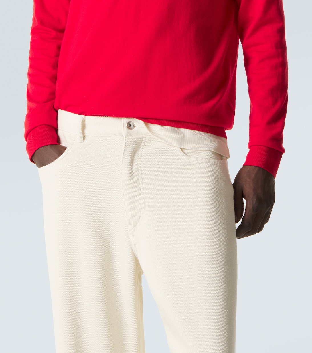 Silk denim wide-leg pants | Auralee