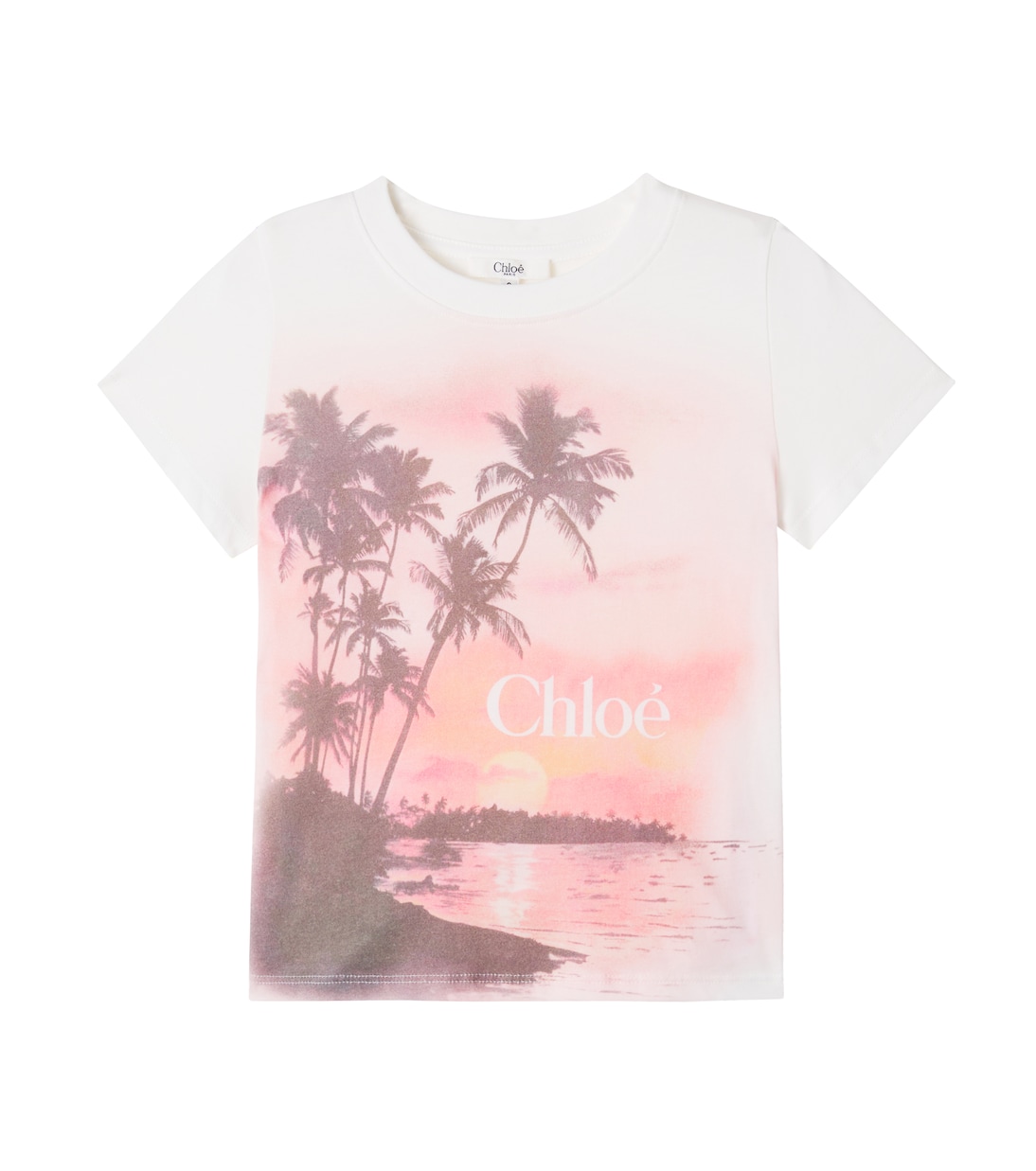 Logo printed cotton jersey T-shirt | Chloé Kids