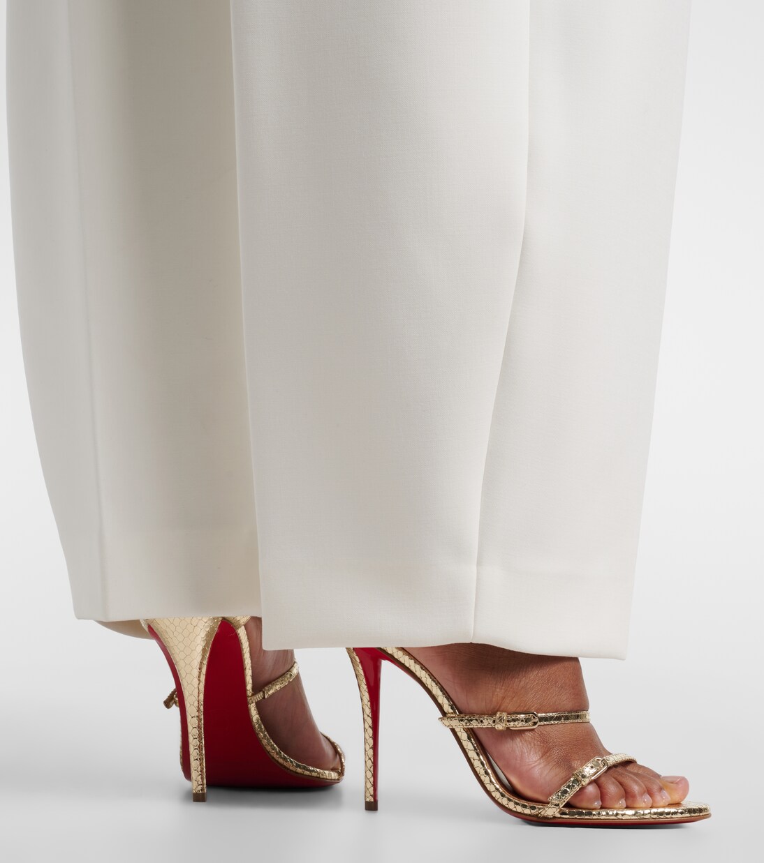 Millenium snake-effect leather sandals | Christian Louboutin