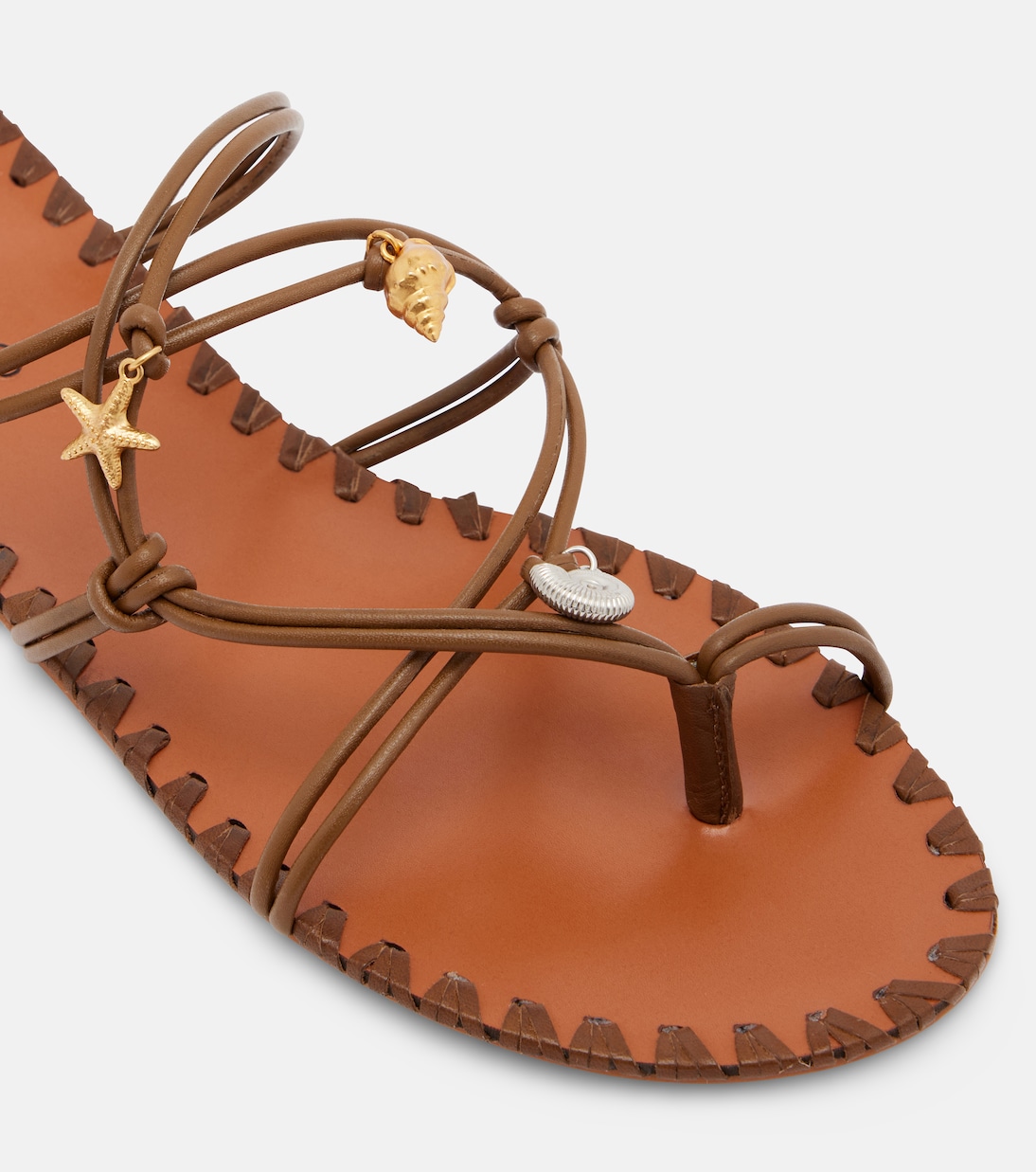 Embellished leather sandals | Farm Rio