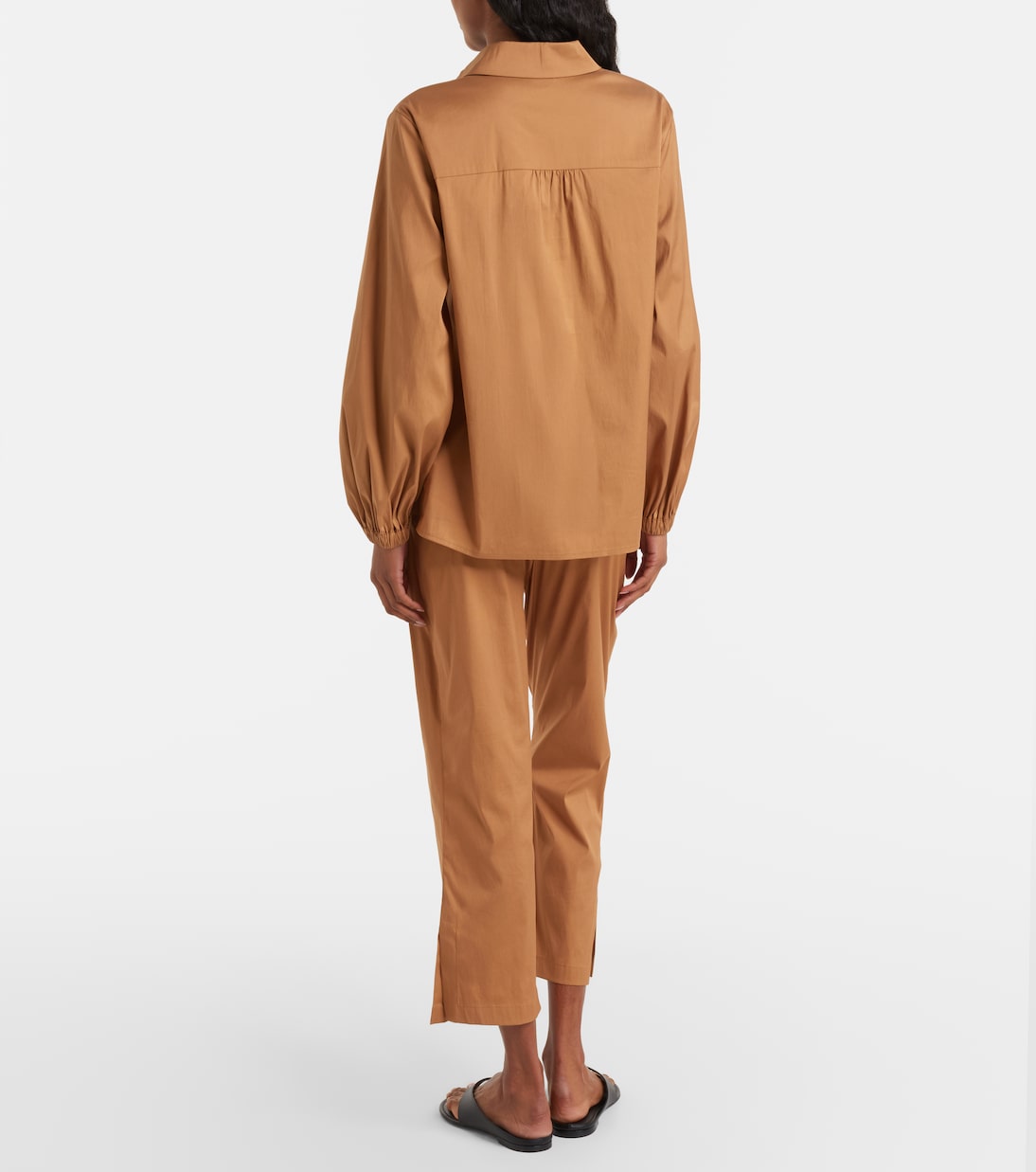 Curve cotton-blend cropped straight pants | Max Mara