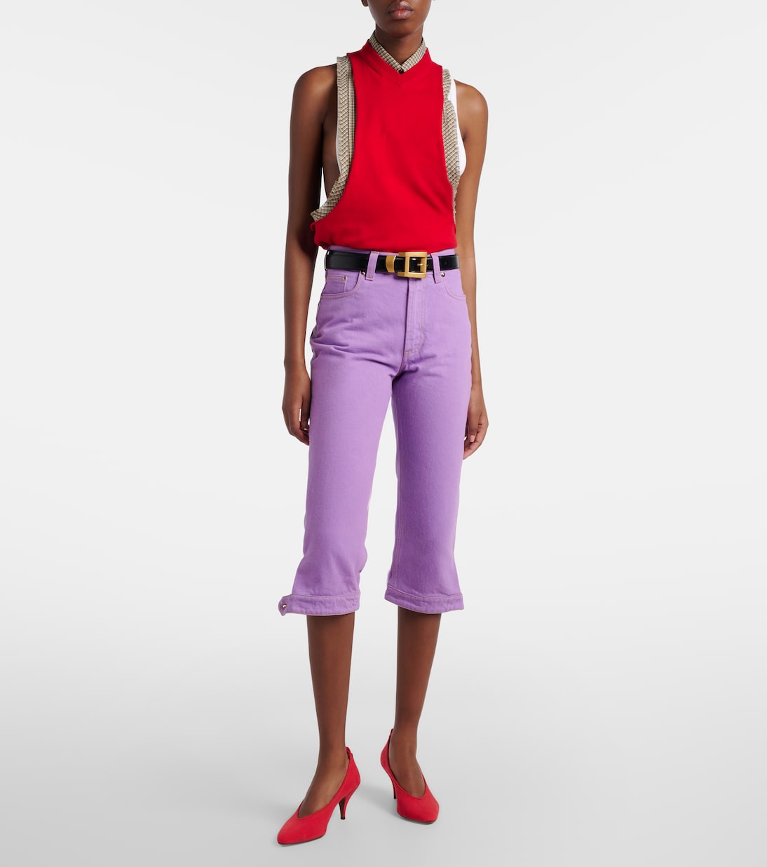 High-Rise Capri-Jeans  | Versace