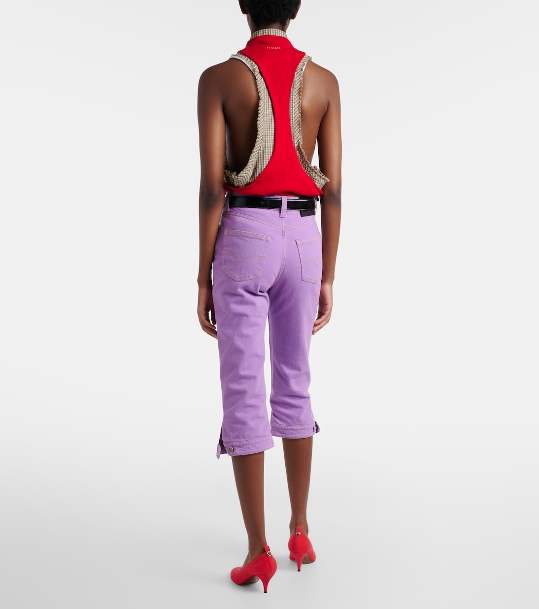 High-Rise Capri-Jeans  | Versace