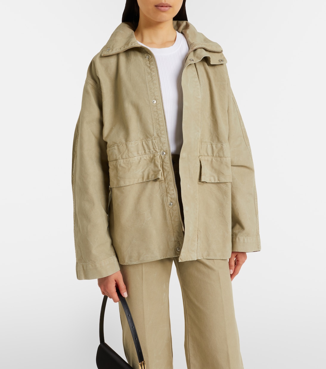 Hooded cotton canvas jacket | Victoria Beckham