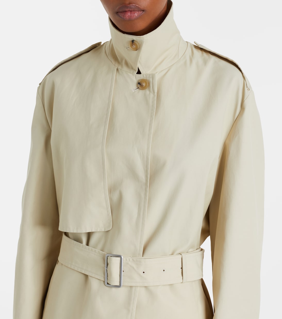 Cotton-blend cropped trench coat | Vince