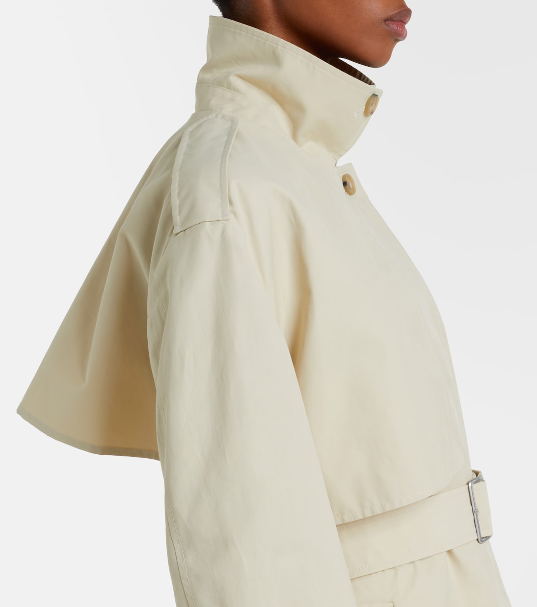 Cotton-blend cropped trench coat | Vince