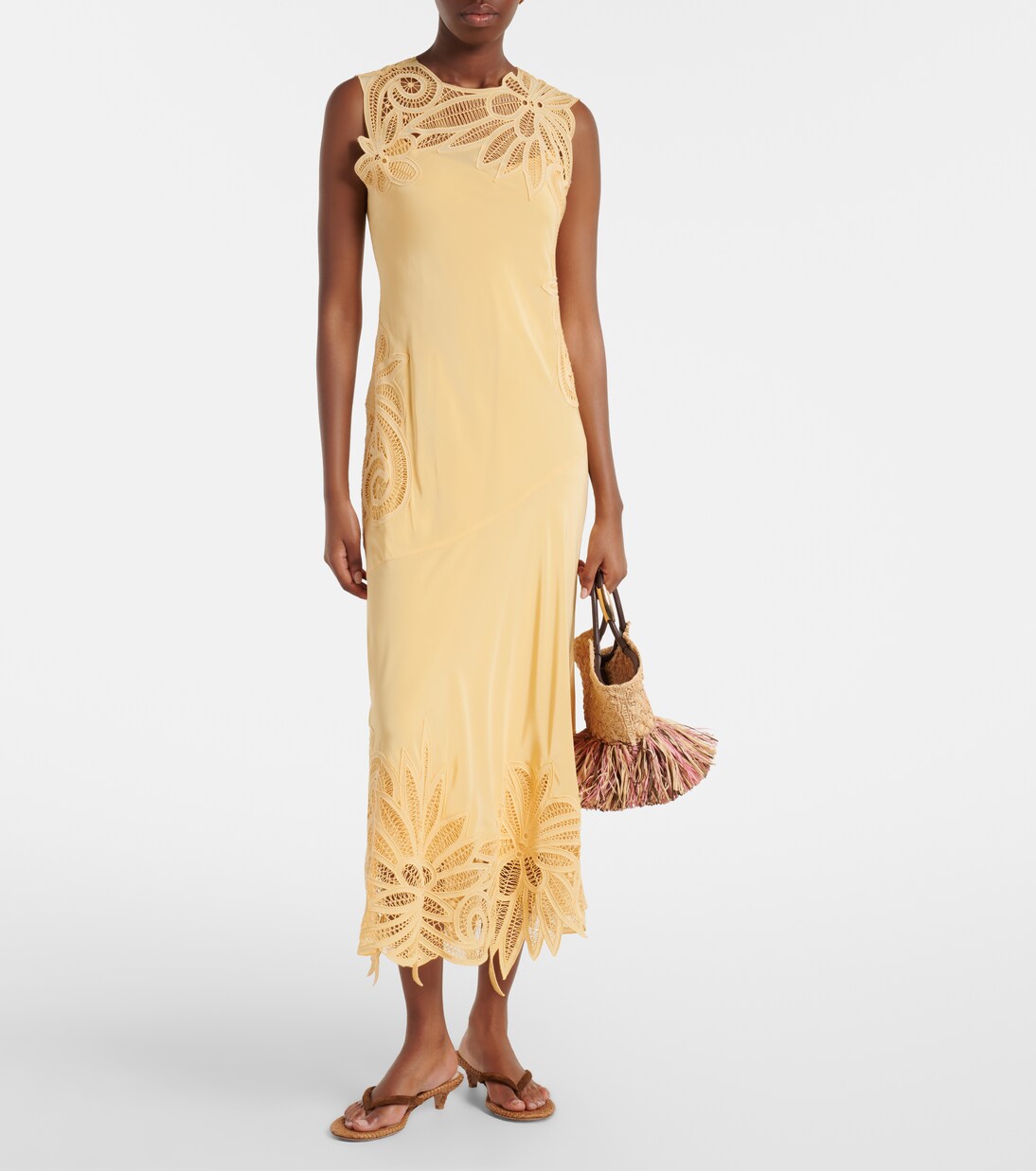 Idra lace-trimmed silk maxi dress | Ulla Johnson