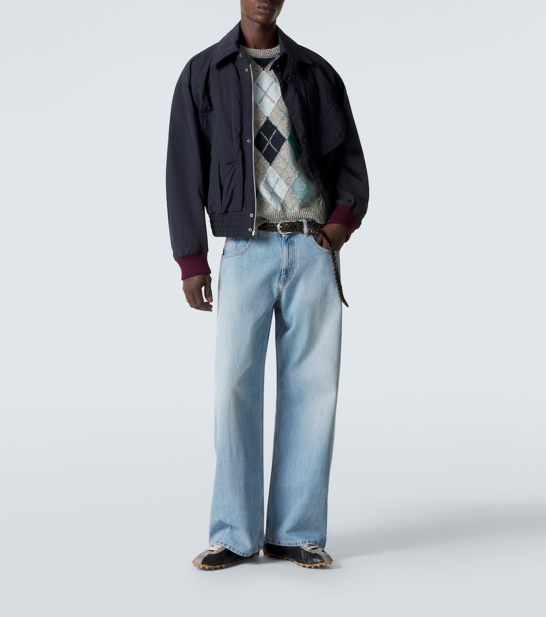 Argyle wool and cotton-blend sweater | ERL