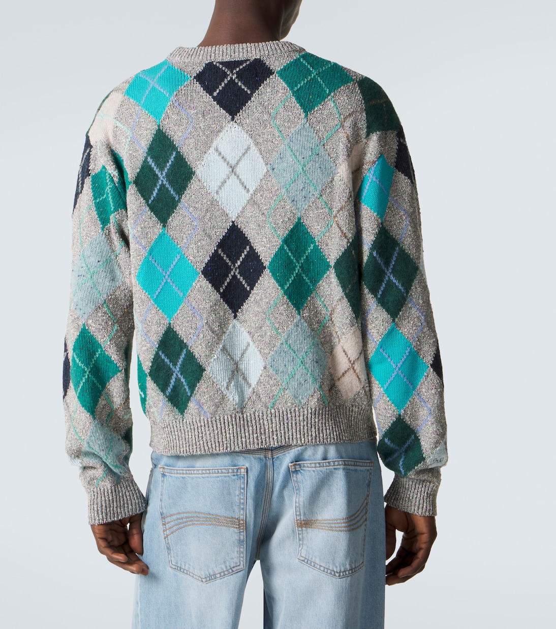Argyle wool and cotton-blend sweater | ERL