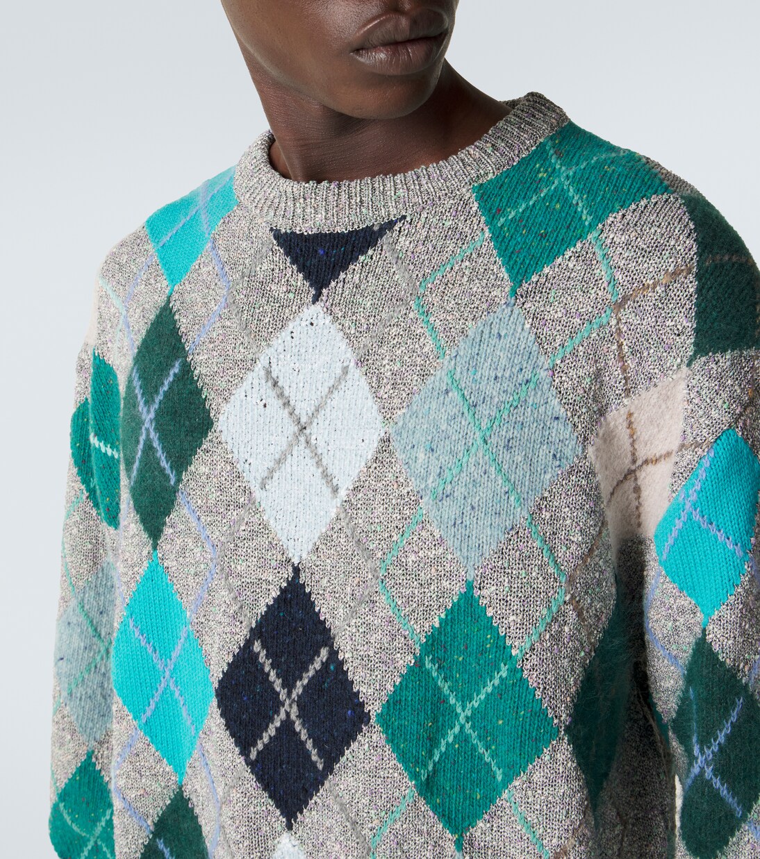 Argyle wool and cotton-blend sweater | ERL