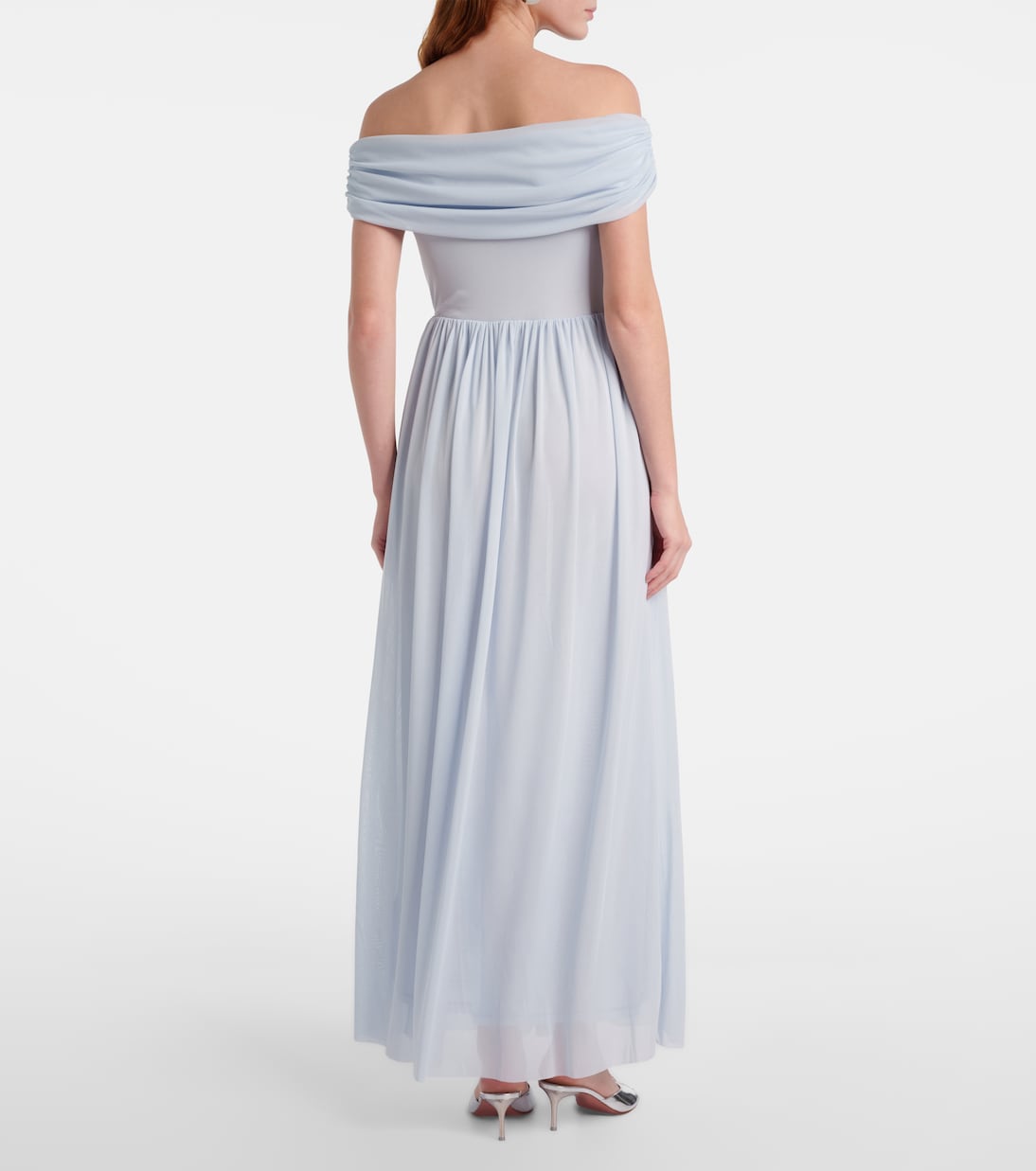Draped off-shoulder maxi dress | Rotate
