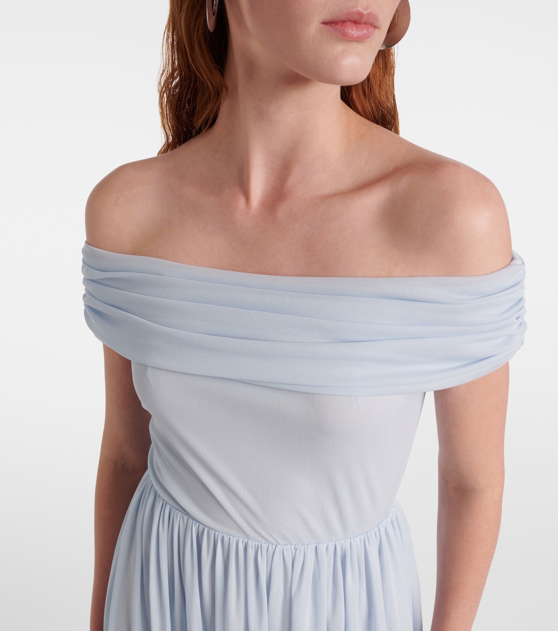Draped off-shoulder maxi dress | Rotate