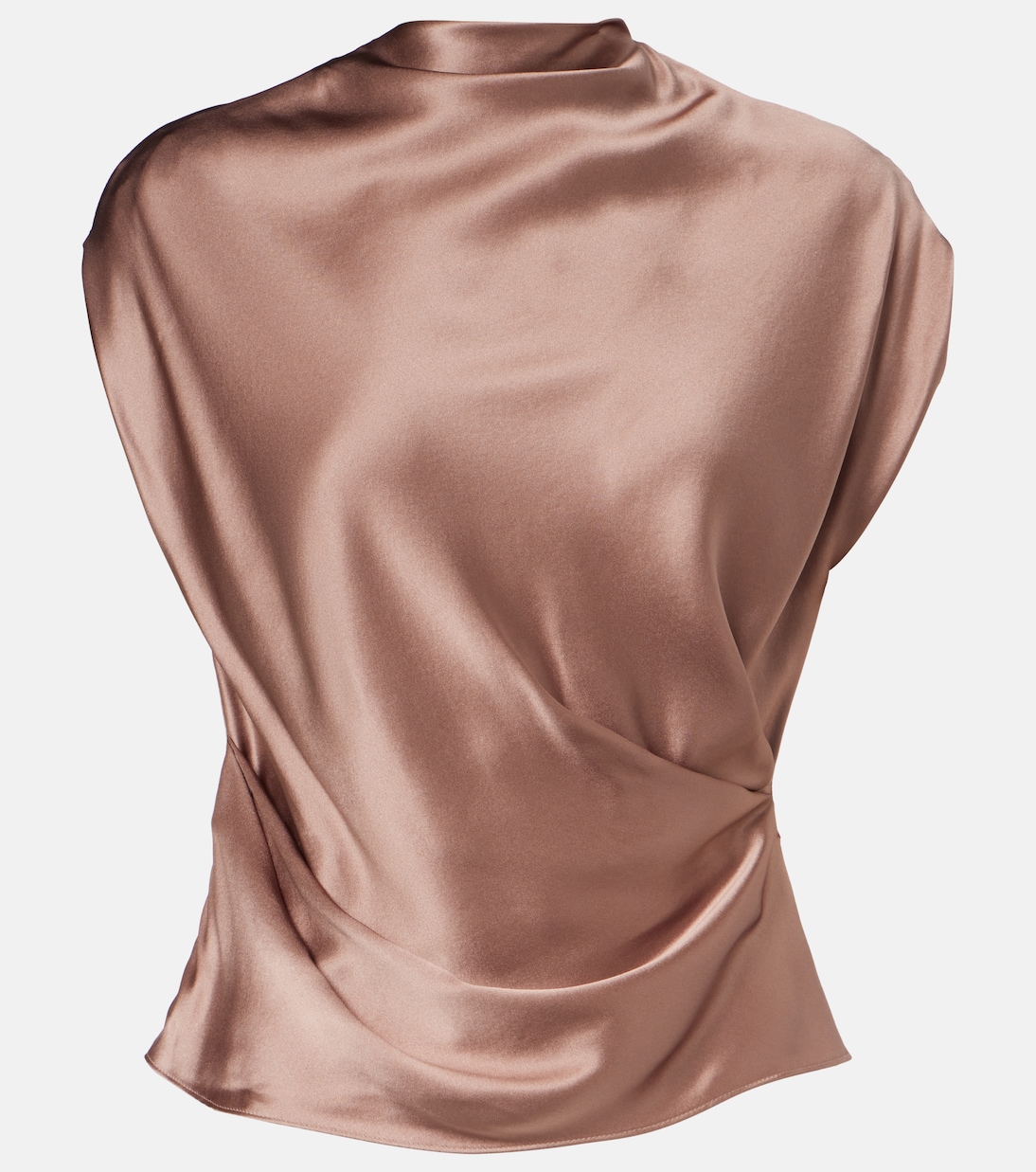 Draped silk satin top | The Sei
