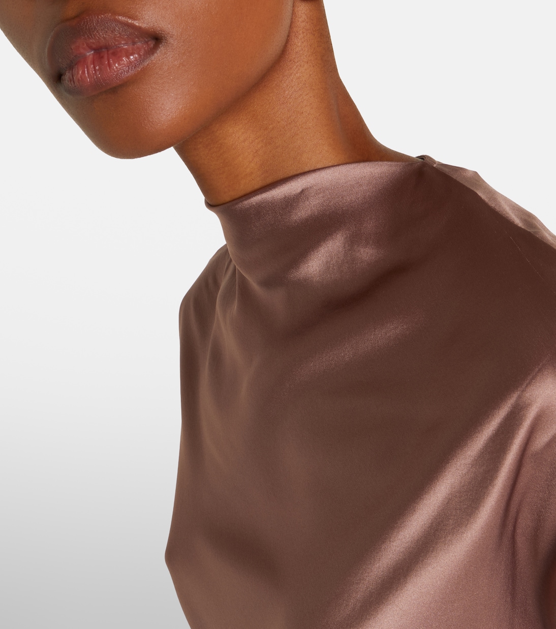 Draped silk satin top | The Sei