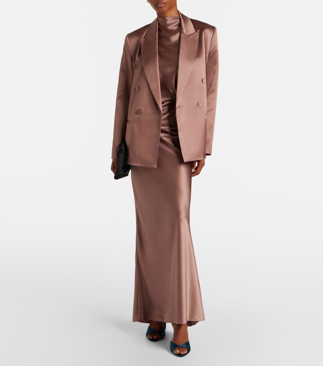 Draped silk satin top | The Sei