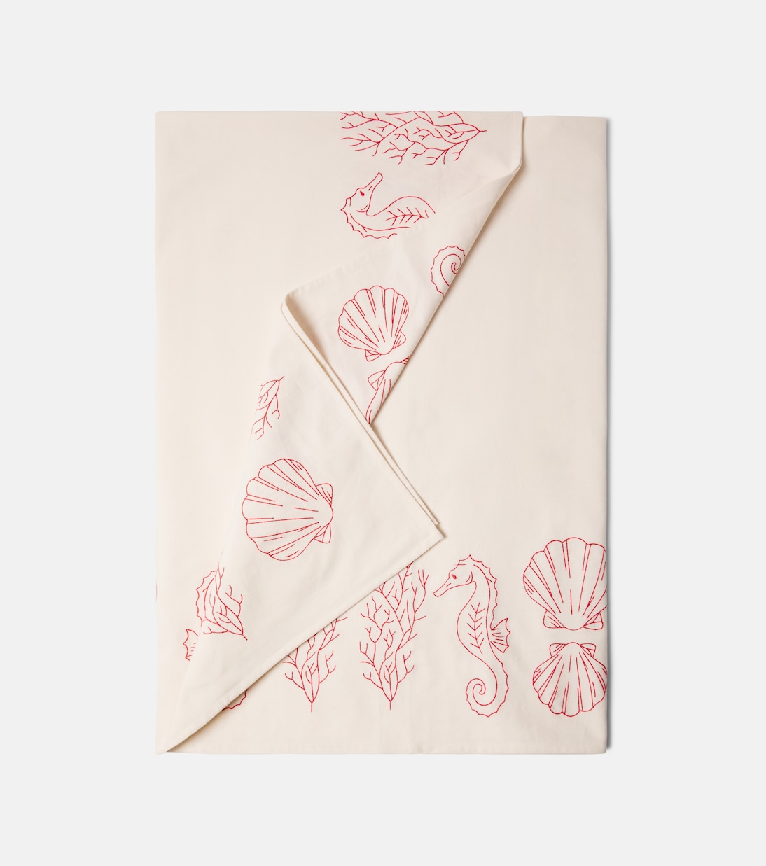 Embroidered linen tablecloth | Les-Ottomans