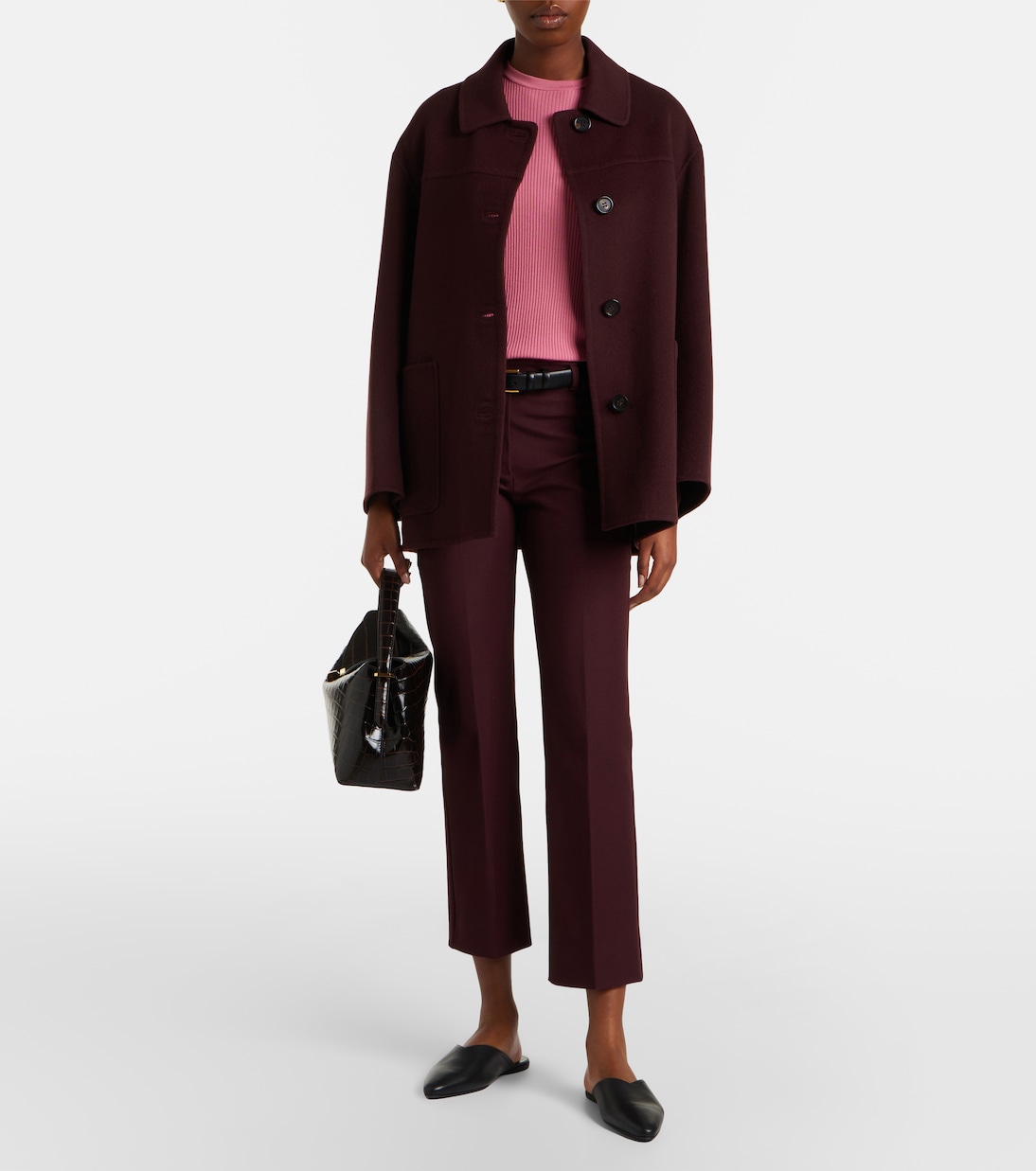 Cotton-blend cropped straight pants | 'S Max Mara