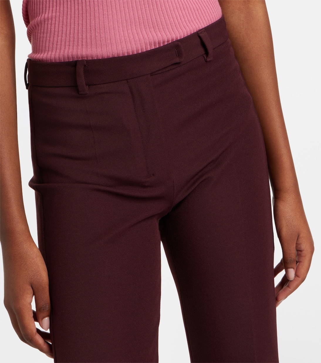 Cotton-blend cropped straight pants | 'S Max Mara