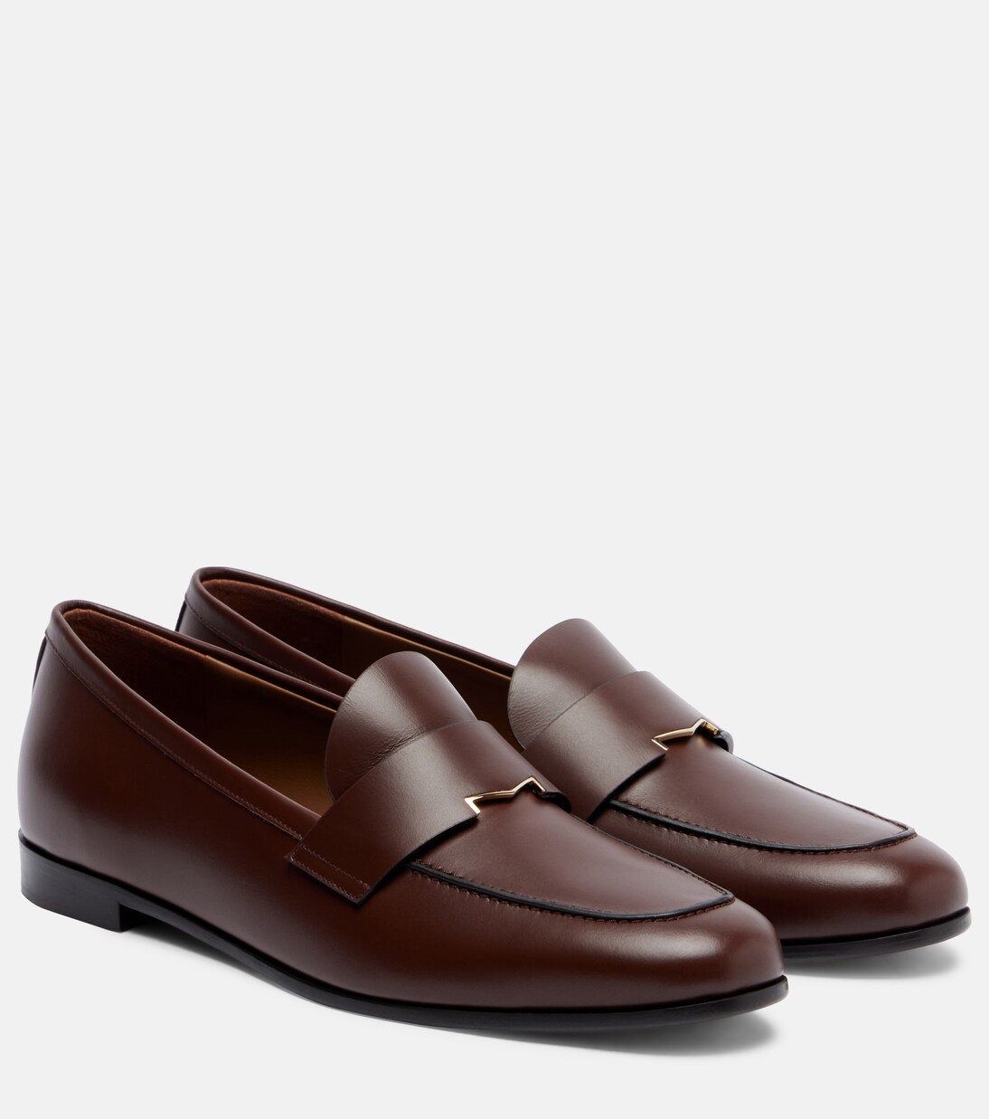 Embellished leather penny loafers | Max Mara
