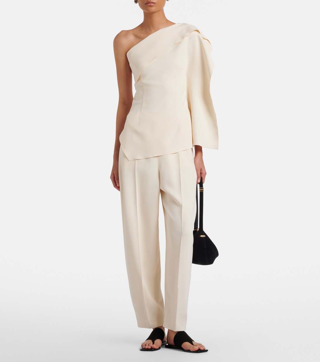 Lavinia draped one-shoulder top | Fforme
