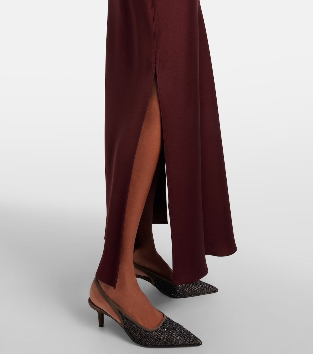 Satin maxi skirt | Brunello Cucinelli