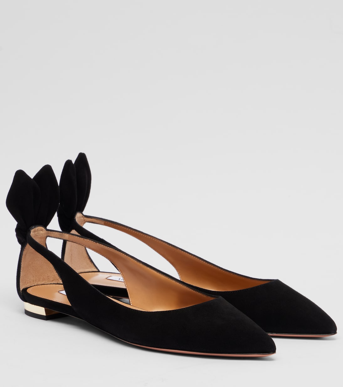 Bow Tie suede ballet flats | Aquazzura