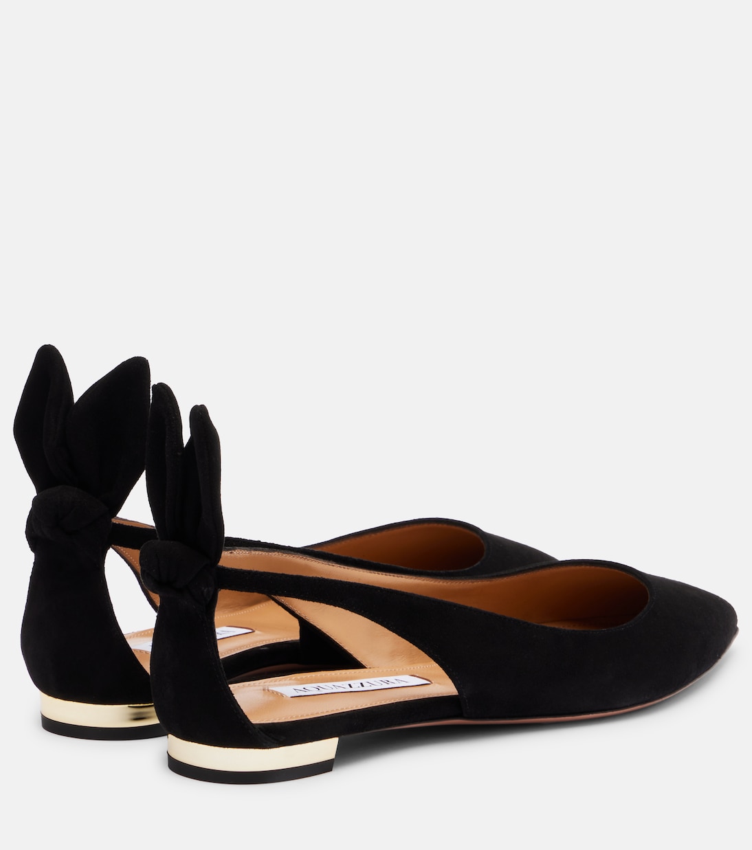 Bow Tie suede ballet flats | Aquazzura