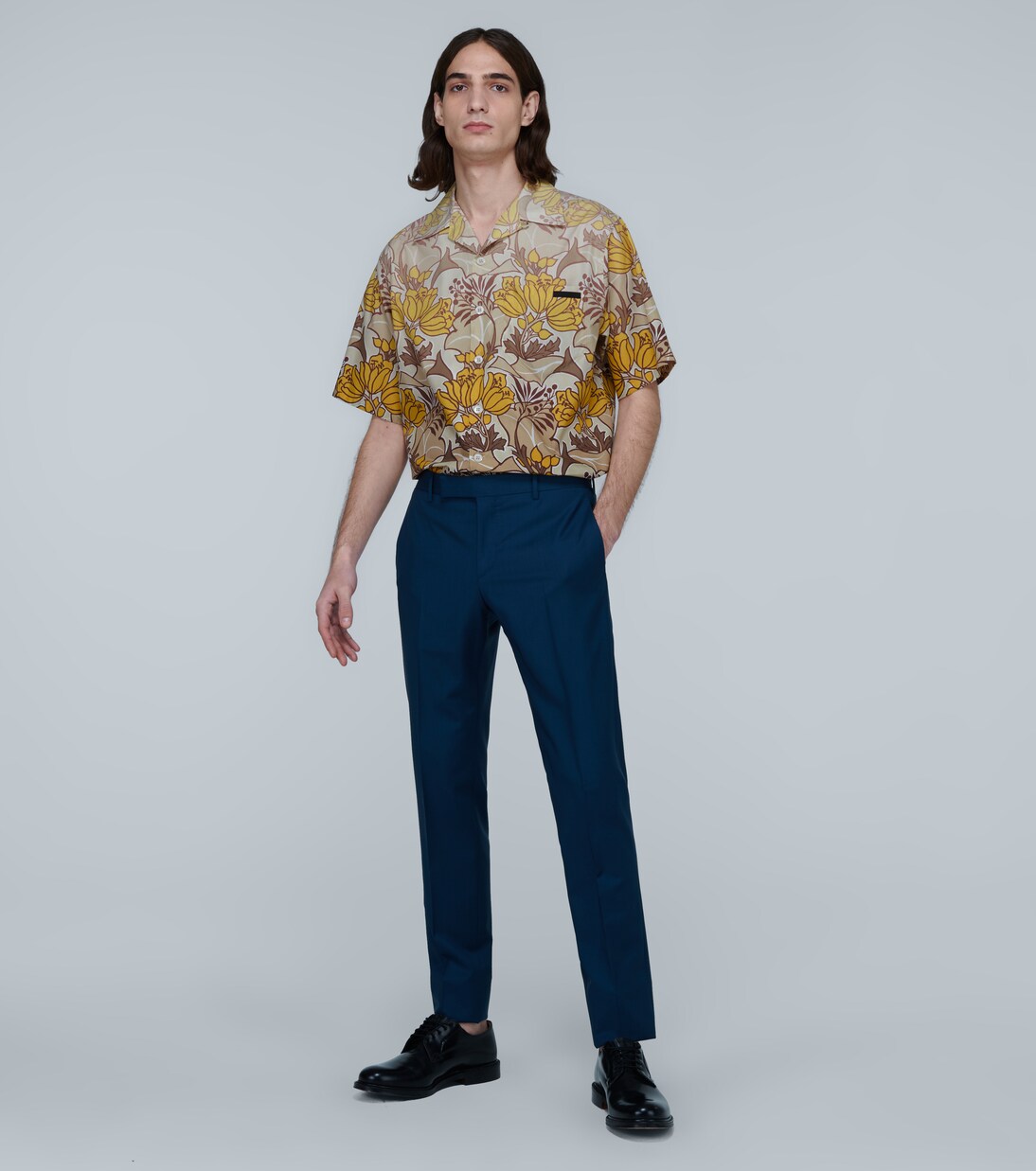 Floral print short-sleeved shirt | Prada
