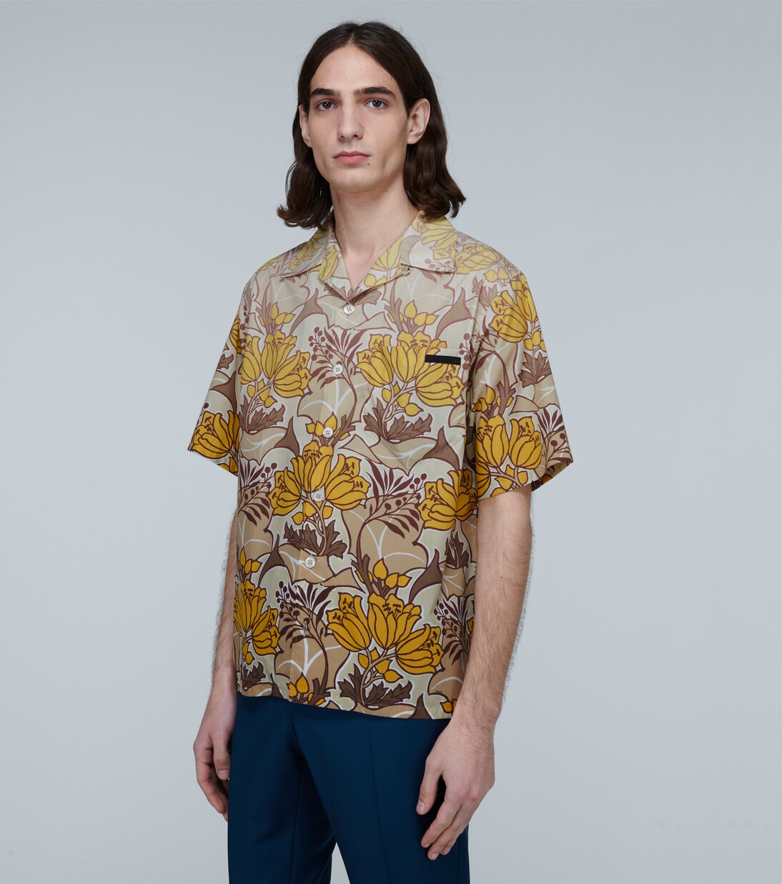Floral print short-sleeved shirt | Prada