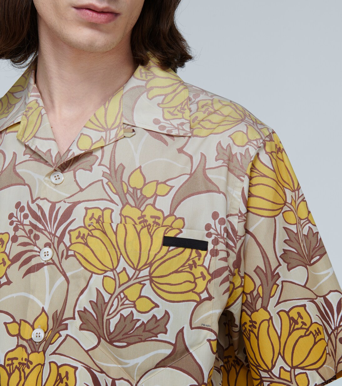 Floral print short-sleeved shirt | Prada