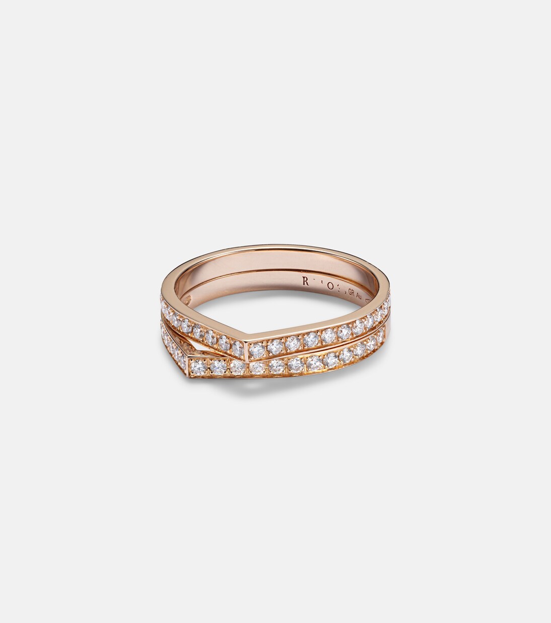 Antifer rose gold ring with diamonds | Repossi